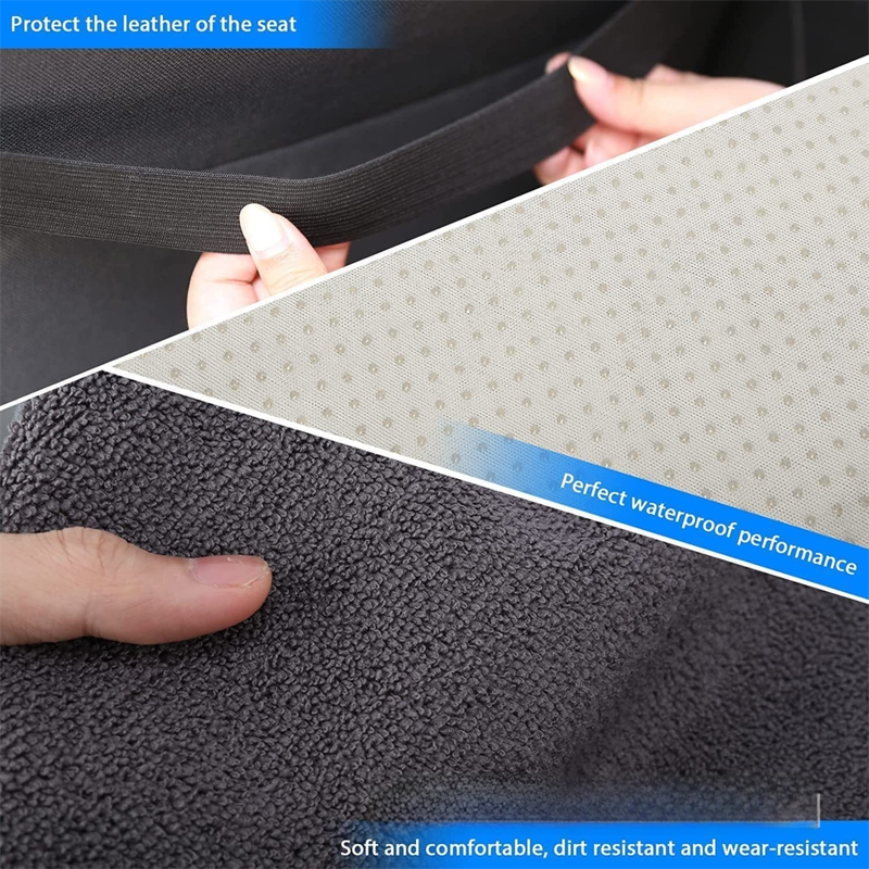 Grey Waterproof Towel Car Single Seat Cover - Universal Non-Slip Sweat-Absorbent Bucket Seat Protector for Gym Fitness and Beach - Image 4