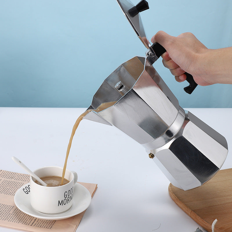 150ML Premium Octagonal High Pressure Moka Pot - Classic Italian Aluminum Coffee Maker for Rich Espresso Flavor - Image 5
