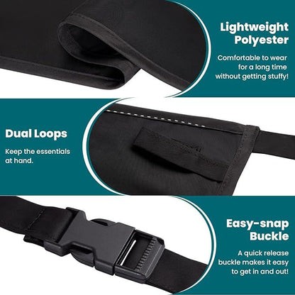 Black 10-Pocket Multi-Purpose Half-Body Utility Apron - Heavy-Duty Organizer Belt for Gardening, Makeup & Hardware - Image 3