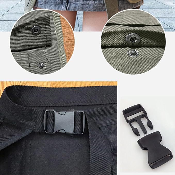Black 10-Pocket Multi-Purpose Half-Body Utility Apron - Heavy-Duty Organizer Belt for Gardening, Makeup & Hardware - Image 5