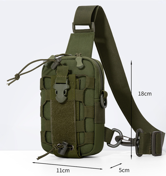 Camouflage Outdoor Tactical Water Bottle Chest Bag - High-Capacity Phone Pouch with Expansion System for Cycling Camping and Fishing - Image 7