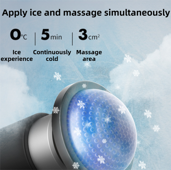 Black Grey Mini Hot Cold Massage Gun with10 Heads - 6 Intensity Dual Thermal Therapy Deep Muscle Reliever for Gym Fitness Recovery - Image 4