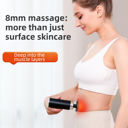 Black Gold Mini Hot Cold Massage Gun with10 Heads - 6 Intensity Dual Thermal Therapy Deep Muscle Reliever for Gym Fitness Recovery - Image 6