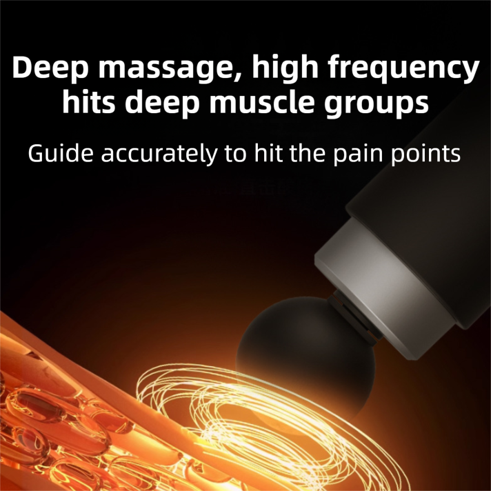 Black Gold Mini Hot Cold Massage Gun with10 Heads - 6 Intensity Dual Thermal Therapy Deep Muscle Reliever for Gym Fitness Recovery - Image 7