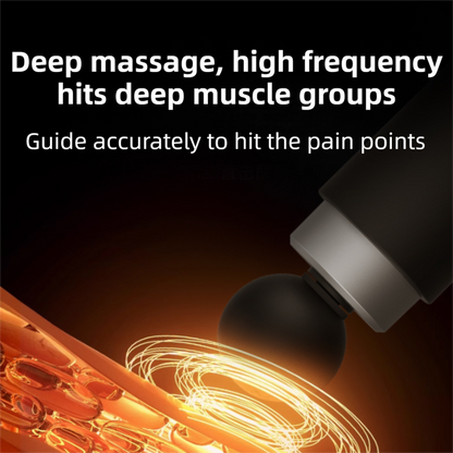 Black Gold Mini Hot Cold Massage Gun with10 Heads - 6 Intensity Dual Thermal Therapy Deep Muscle Reliever for Gym Fitness Recovery - Image 7