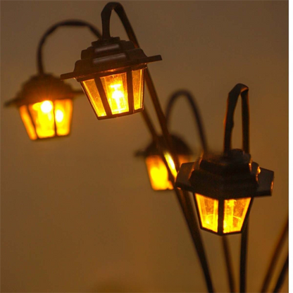 Solar Retro Hexagonal Palace Ground Plug Light with 6 LED Warm Glow - In/Outdoor Garden Pathway Landscape and Lawn Lamp - Image 2