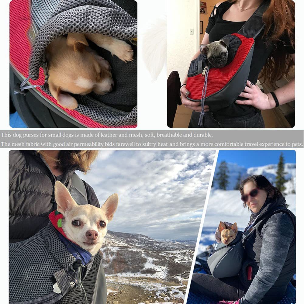 Green Hands-Free Pet Chest Carrier - Breathable Mesh Crossbody Bag for Dogs & Cats within 5KG - Image 2