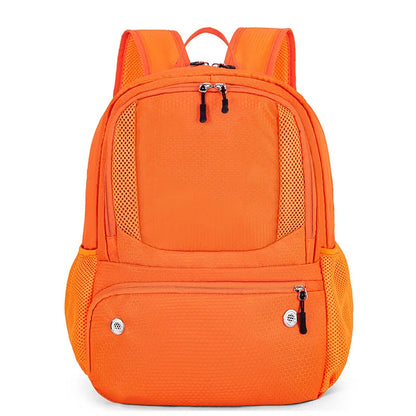 24L High-Capacity Orange Basketball Backpack with Shoe Compartment & Dedicated Ball Zone - Waterproof & Durable Oxford Training Bag