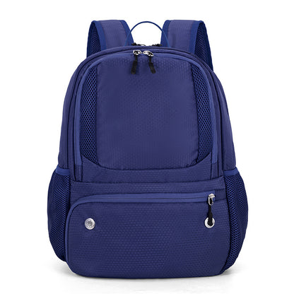 24L High-Capacity Dark Blue Basketball Backpack with Shoe Compartment & Dedicated Ball Zone - Waterproof & Durable Oxford Training Bag