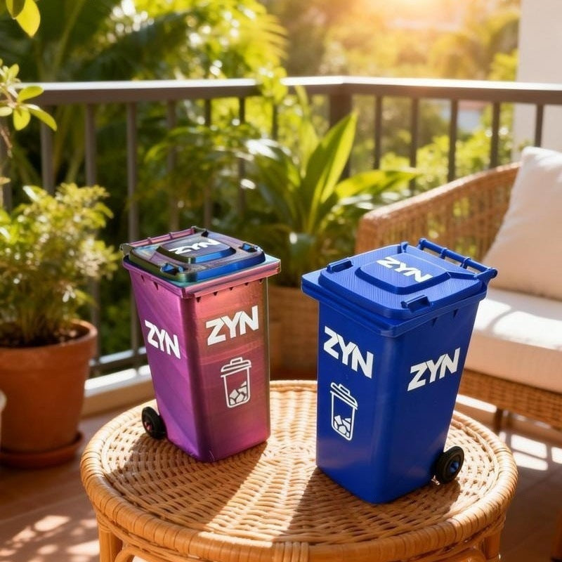 Green Mini Zyn Bin Desk Simulation Trash Can - Novelty Desktop Decor & Storage Box - Image 3