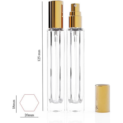 15-Piece/3-Set Black Premium Glass Travel Perfume Atomizer Set - 10ml Portable Refillable Sprayers with Transfer Tools - Image 2