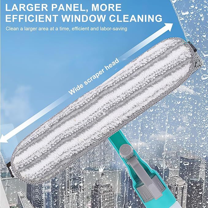 4-in-1 Versatile Window Cleaning Kit (2 Pack) - All-in-One Spray, Squeegee, Brush, and Plush Scrubber - Image 3