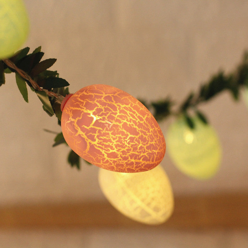 2M Easter Green Leaf & Pastel Egg String Lights (10-LED) - Artificial Vine Fairy Lights for Festival Indoor Decor - Image 4