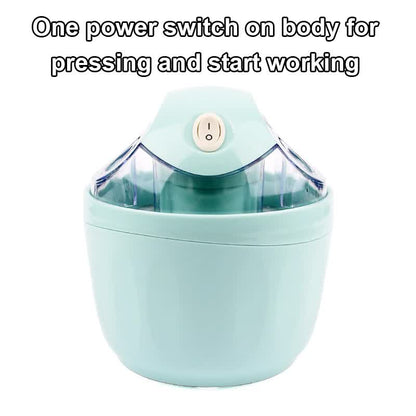 Pink 500ML Compact Electric Ice Cream Maker - Portable Quick Iced Drink Bucket & Soft Serve Machine with Rapid 15-Min Freezing - Image 5