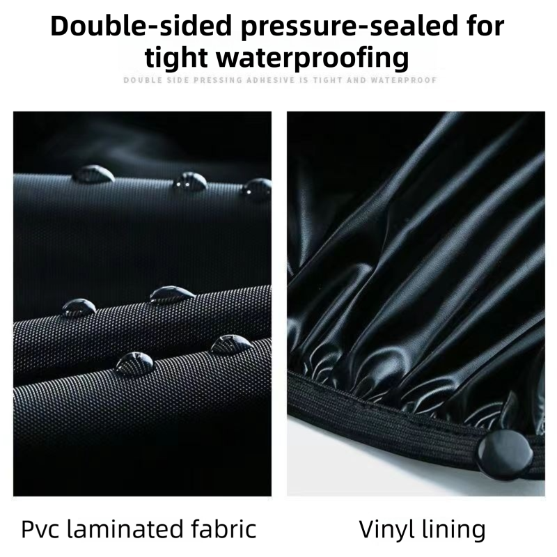 A Pair 40CM High-Tube Double-Layer Waterproof Rain Boot Covers - Durable Anti-Slip Reflective Motorcycle Over-Shoes (M Size) - Image 5