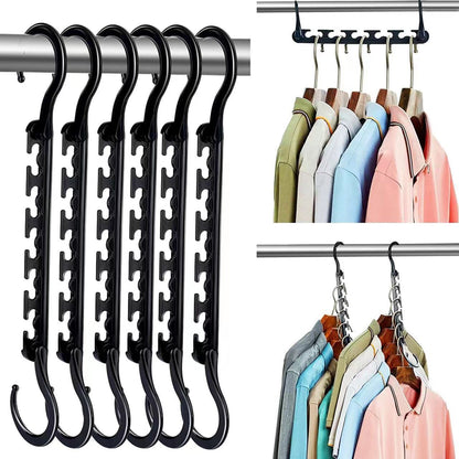 10-Pack 360° Rotating Magic Cascading Hangers - Space-Saving 10-Port Folding Clothes Rack - Image 2