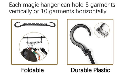 10-Pack 360° Rotating Magic Cascading Hangers - Space-Saving 10-Port Folding Clothes Rack - Image 4