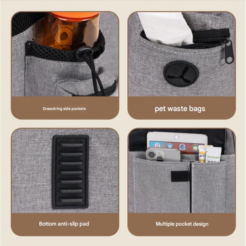 Grey and Green Large Expandable Cat Travel Backpack - Breathable & Collapsible Pet Carrier 62x34x43CM - Image 3