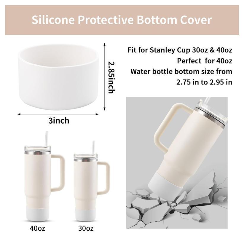 10-Piece Blue Accessory Bundle for Stanley Quencher 30/40oz - Includs Premium Silicone Straw Covers, Protective Boot & Charms Set - Image 3