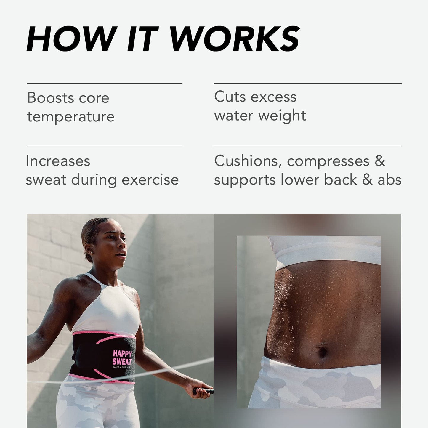 Black Premium Seamless Waist Trimmer and Body Shaper (M Size) - Postpartum Recovery & Fitness Sweat Belt for Lumbar Support - Image 4