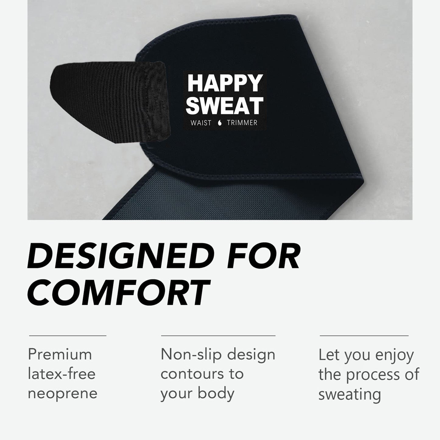 Black Premium Seamless Waist Trimmer and Body Shaper (L Size) - Postpartum Recovery & Fitness Sweat Belt for Lumbar Support - Image 3