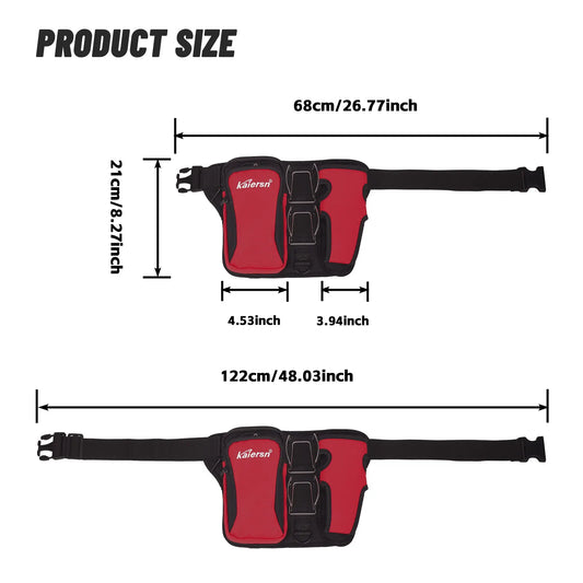 Blue Professional Park Golf Waist Bag - Multi-Functional Accessory Organizer for Dual Ball Storage & Water Bottle Holder - Image 3