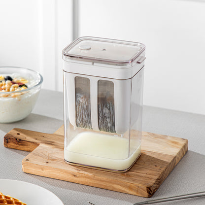 White Premium Greek Yogurt Strainer with Removable 304 Stainless Steel Fine Mesh & Transparent Airtight Storage Container - Image 2