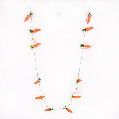 2-Pack 125CM Easter Carrot Hemp Rope Hanging Bunting - Festive Rabbit & Garden Themed Party Decoration - Image 3
