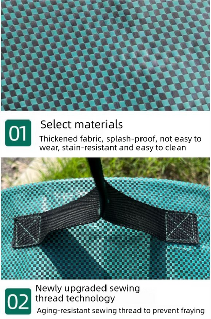 53 Gallon Self-StandingGarden Dustpan Bag with Dual Handles - Heavy-Duty Semi-Circular Leaf & Waste Collector - Image 3
