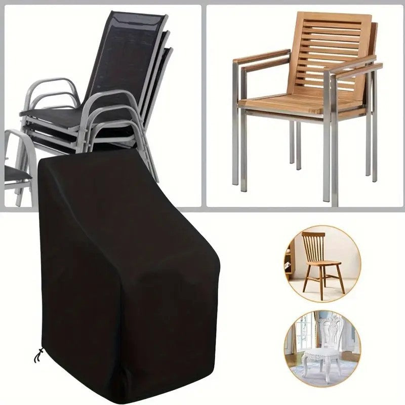 Heavy Duty Oxford Outdoor Furniture Protector Set - Waterproof & Dustproof Round Dining Table(128x71cm) and Lounge Chair Cover(64x64x70x120cm) Bundle - Image 4