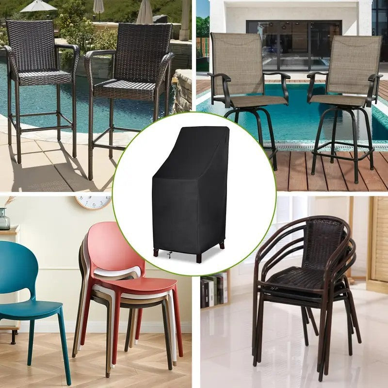 Outdoor Patio Chair Protector - UV Resistant & Waterproof & Dustproof Garden Furniture Cover for Beach and Courtyard Chairs - Image 4