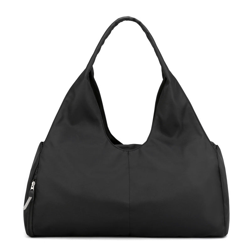 Black Large Capacity Travel Duffel Bag - Lightweight Sports Gym Bag with Dry Wet Separation for Weekend Getaways and Business Trips