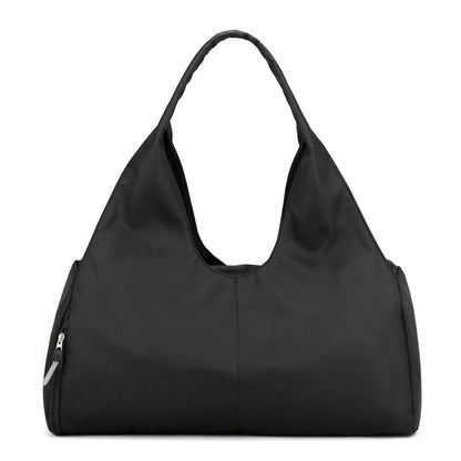Black Large Capacity Travel Duffel Bag - Lightweight Sports Gym Bag with Dry Wet Separation for Weekend Getaways and Business Trips