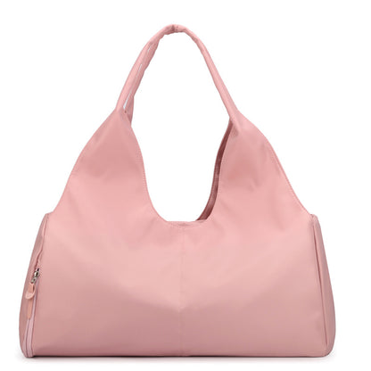 Pink Large Capacity Travel Duffel Bag - Lightweight Sports Gym Bag with Dry Wet Separation for Weekend Getaways and Business Trips