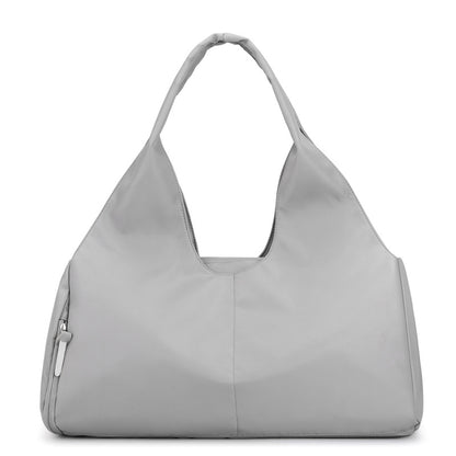 Grey Large Capacity Travel Duffel Bag - Lightweight Sports Gym Bag with Dry Wet Separation for Weekend Getaways and Business Trips