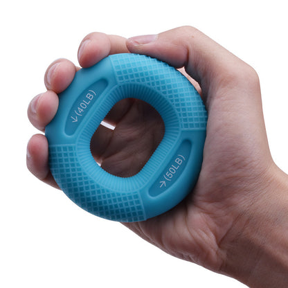 Blue 40/50LB 2-Pack Silicone Hand Grip Strengthener Rings - Dual-Resistance Finger Exerciser and Forearm Trainer for Muscle Recovery and Carpal Tunnel Prevention