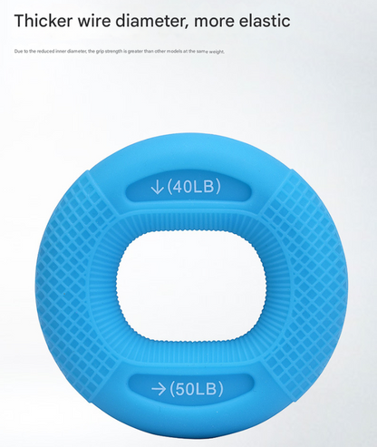 Blue 40/50LB 2-Pack Silicone Hand Grip Strengthener Rings - Dual-Resistance Finger Exerciser and Forearm Trainer for Muscle Recovery and Carpal Tunnel Prevention - Image 4