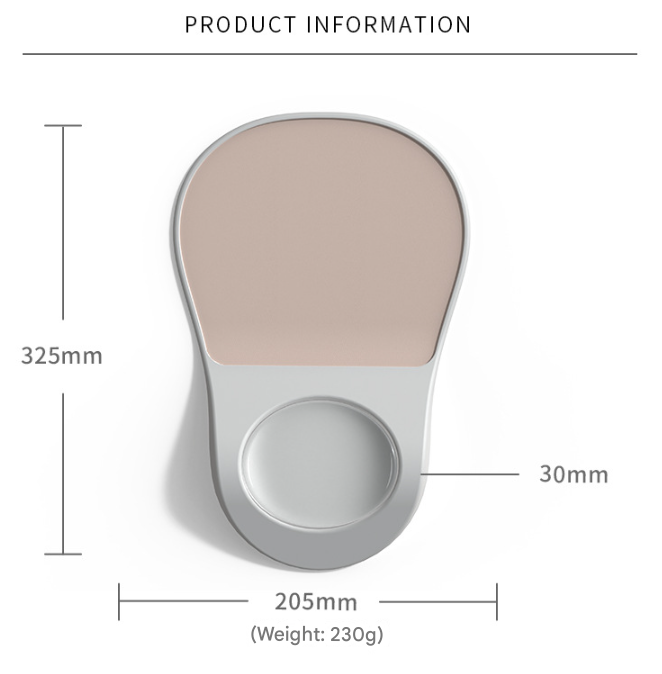 Black-white Ergonomic Mouse Pad with Wrist Rest Support Soft Silicone Concave Groove Design 32.5cm Non-Slip Mat for Home Office & Gaming - Image 4