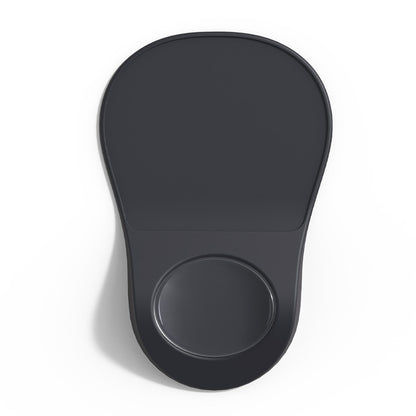 Black Ergonomic Mouse Pad with Wrist Rest Support Soft Silicone Concave Groove Design 32.5cm Non-Slip Mat for Home Office & Gaming