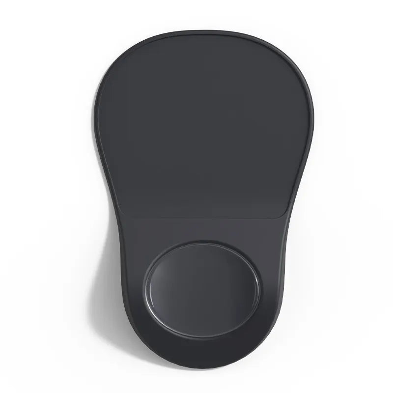 Black Ergonomic Mouse Pad with Wrist Rest Support Soft Silicone Concave Groove Design 32.5cm Non-Slip Mat for Home Office & Gaming
