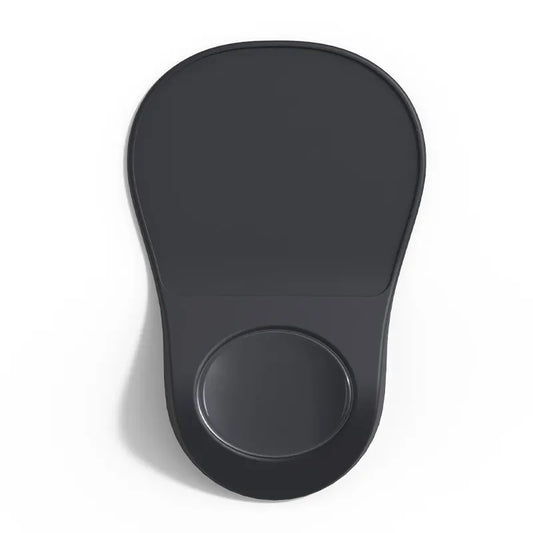 Black Ergonomic Mouse Pad with Wrist Rest Support Soft Silicone Concave Groove Design 32.5cm Non-Slip Mat for Home Office & Gaming