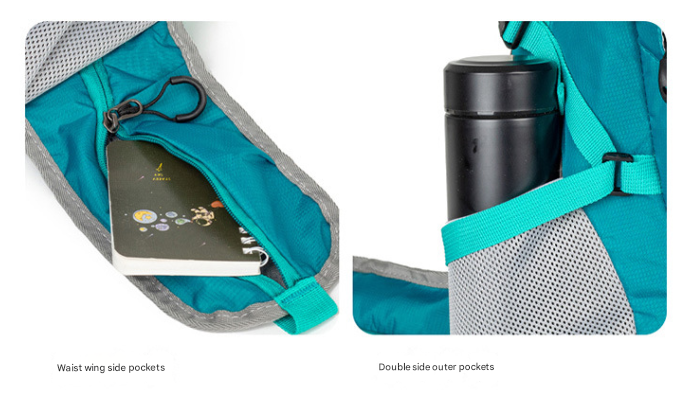Black Professional Large Capacity Hiking Backpack - Waterproof Lightweight Outdoor Trekking Rucksack with Hydration Port and Emergency Safety Whistle - Image 3