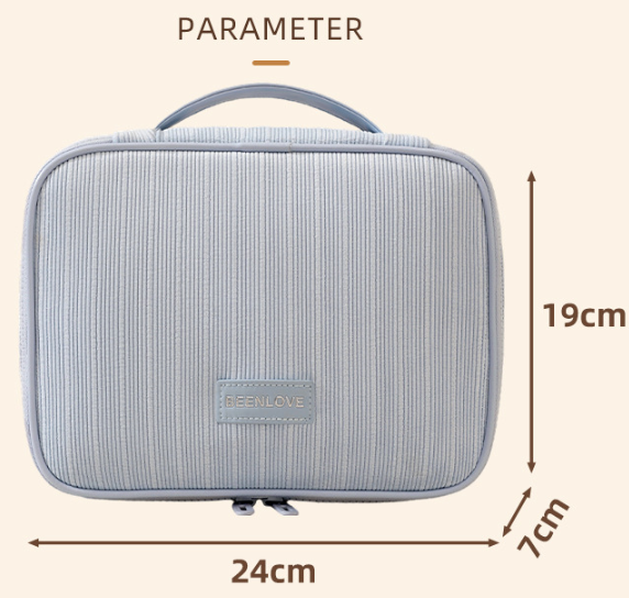 Pink Professional Large Capacity Travel Makeup Bag - Multifunctional Cosmetic Organizer with Dedicated Brush Slots and Portable Handle - Image 2