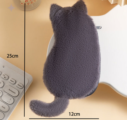 White 3-Pack Adorable Plush Cat Pencil Case Set - Large Capacity Kawaii Kitty Shape Stationery Pouch for School, Office and Students - Image 2