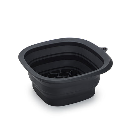 Black Collapsible Silicone Face Ice Basin | Portable Cold Therapy and Beauty Tool | Multi-Use Facial Spa