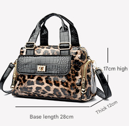 Brown Luxurious Patterned Handbag | Structured Top Handle Shoulder Bag | Fashion Trend High-Gloss Tote - Image 2