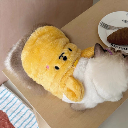 XXL Cozy Fleece Cat Vest and Hoodie | Warm Winter Pet Costume | Adorable Plush Teddy Design for Small to Medium Cats - Image 2
