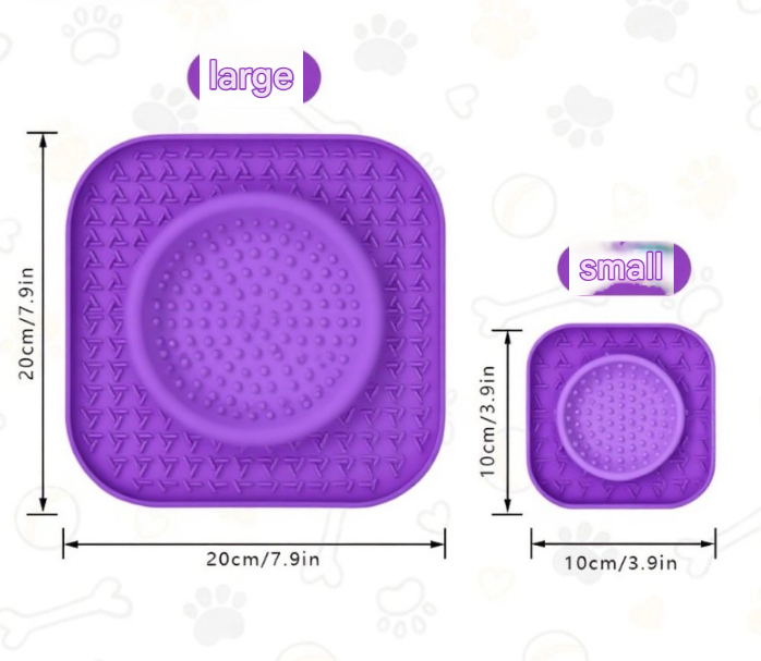 S Beige 2-Pack Premium Silicone Pet Lick Mat - Slow Feeder for Dogs and Cats with Powerful Suction Base - Anxiety Relief and Boredom Buster for Grooming and Bathing - Image 3