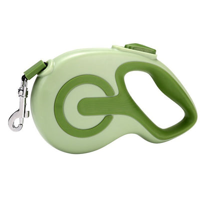 Green 5 Meter Retractable Dog Leash | Ergonomic Anti-Slip Grip | Heavy Duty Nylon Rope for Small to Medium Dogs