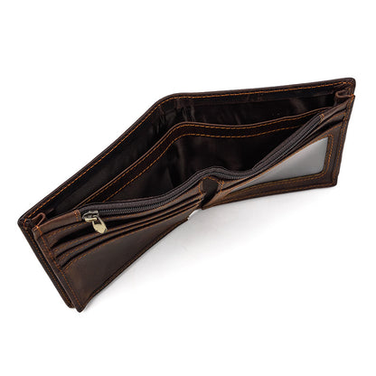 Light Brown Vrtical Stroke Men's Vintage Wallet Multi-Card Slots Large Capacity Coin Purse Casual Clutch Bag for Everyday Use - Image 3
